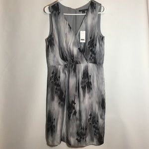 NWT Banana Republic Grey & Black Silk Dress